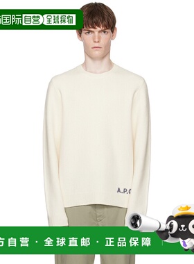 1h可退 潮奢 A.P.C. 男士 灰白色 Edward 毛衣 WVBDJH23059针织