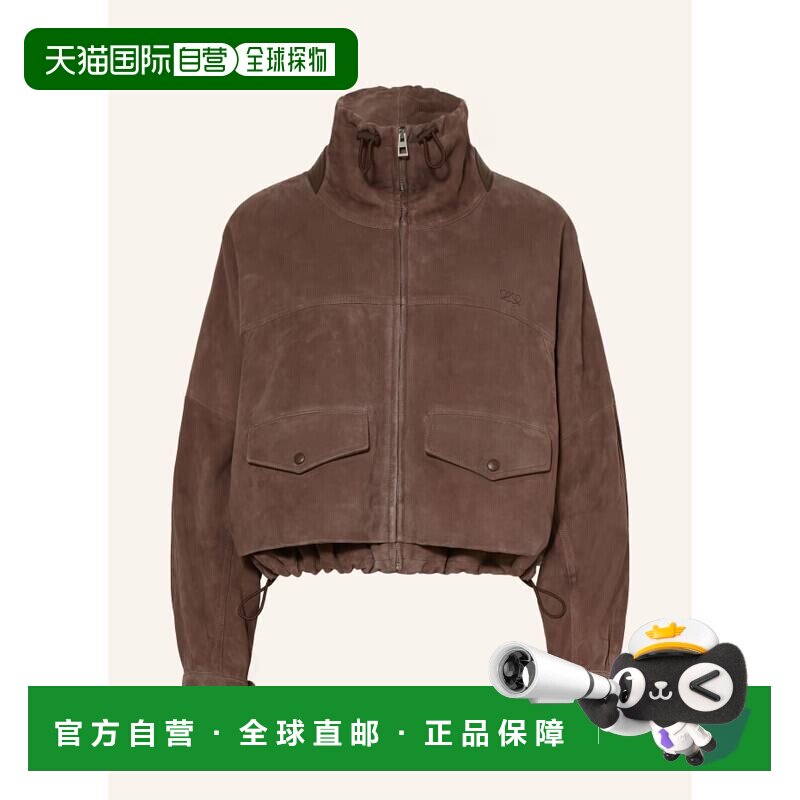 LOEWE 女士夹克 100321978715000 CO 深棕色 Leather jacket图片