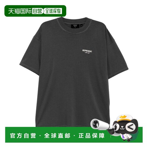 Represent 男士T恤 OCM411140330 AW2025 黑色 短袖支付后1h可退