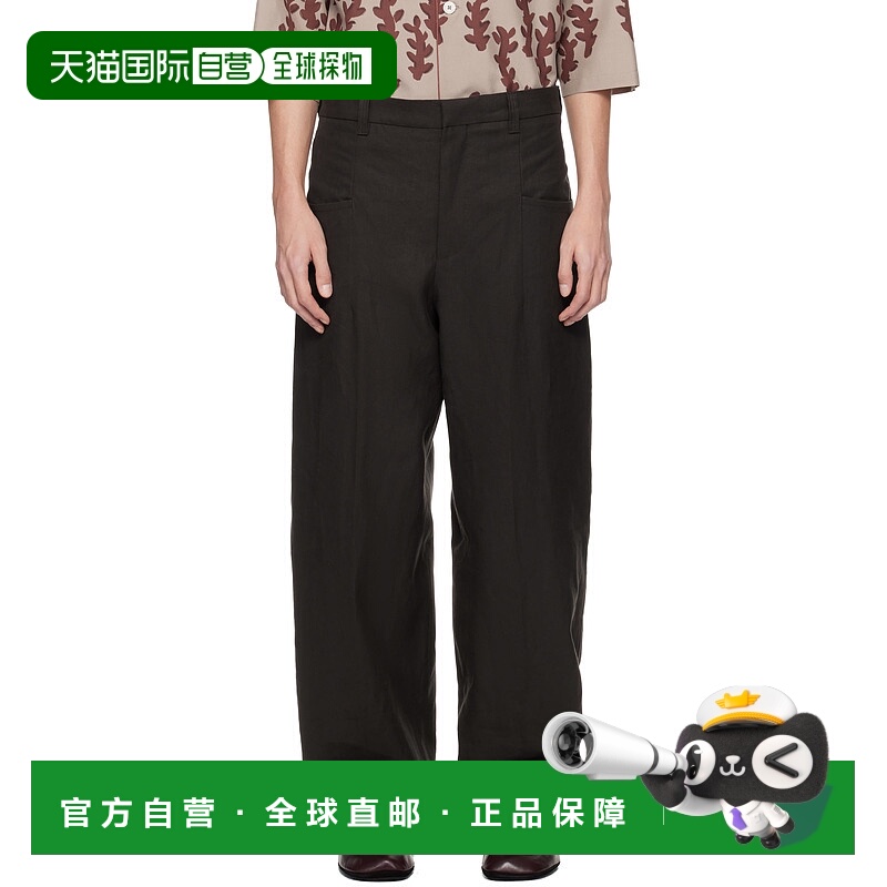 1h可退 潮奢 zegna 杰尼亚 男士 棕色长裤 973C56A9739