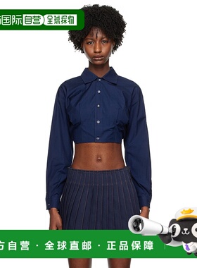 1h可退 潮奢 Ami Paris 女士 独家发售蓝色衬衫 SPFSH405CO001440