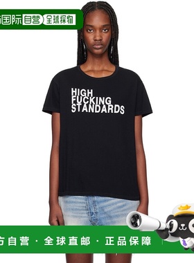 1h可退 潮奢 R13 女士 黑色 High F Standards T 恤 R13WK001K117