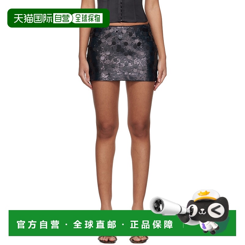 1h可退 潮奢 Danielle Guizio 女士 黑色 Low Rise Paillette 短