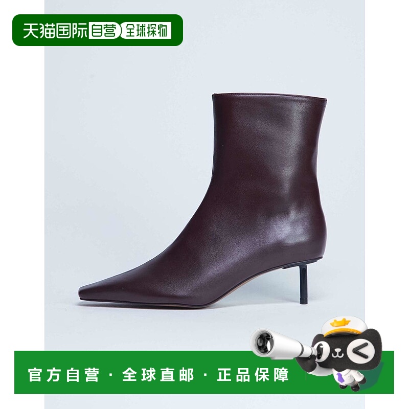 1h可退 潮奢 Topshop 女士 Narla premium pin 真皮高筒高跟酒红