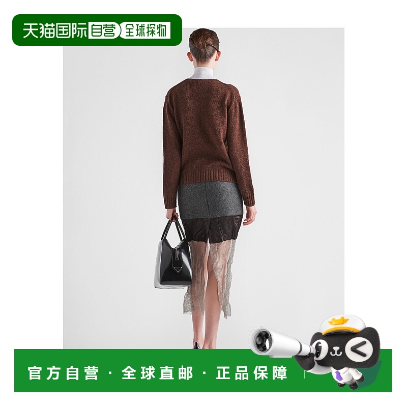 1h可退 PRADA 女士半身裙 P169U117US222F0Y06 AW2022 黑色