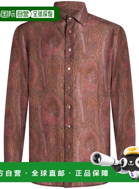 ETRO 男士衬衫 MRIB001599SA9630865 AW2024 红色 长袖衬衫