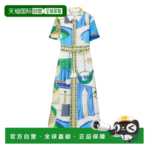 Tory Burch 托里 伯奇 女士 真丝棉巴里纱衬衫裙 171136