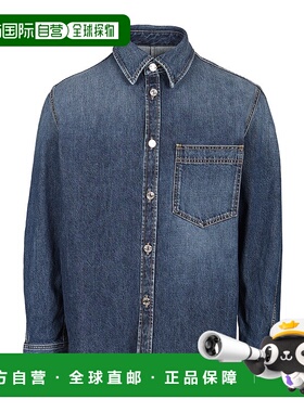 GIVENCHY 男士衬衫 BM615W516L401 AW2025 蓝色 Denim overshirt