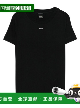 PINKO 女士T恤 100373A2REZ99 AW2025 黑色 圆领短袖T恤