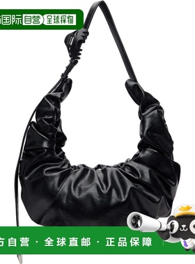1h可退 潮奢 Diesel 迪赛 女士 黑色大号 Grab-D 单肩包 X10478P8