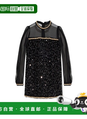 BALMAIN 女士连衣裙 EF0R9297PC86EEL SS2025 黑色 长袖连衣裙