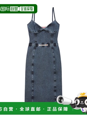 DIESEL 女士连衣裙 A183580KIBY01A AW2025 蓝色 D-Ony 牛仔中长