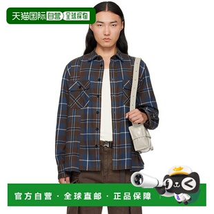 蓝色 250382 Sacai 衬衫 Flannel Plaid 棕色 男士 潮奢 1h可退