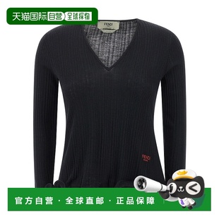 女士针织衫 Fendi FS9741AVFEF0GME 黑色 Sweaters AW2025 FENDI