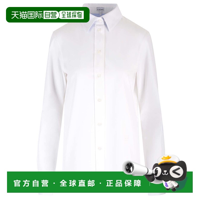 1h可退 LOEWE 女士衬衫 S540Y05X972100 SS2024 白色 长袖衬衫