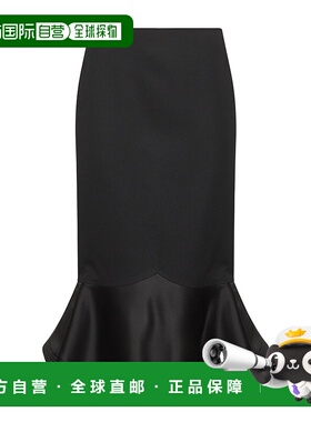 FENDI 女士半身裙 FQ7687AJYFF0GME 黑色鱼尾裙包臀裙 AW2025