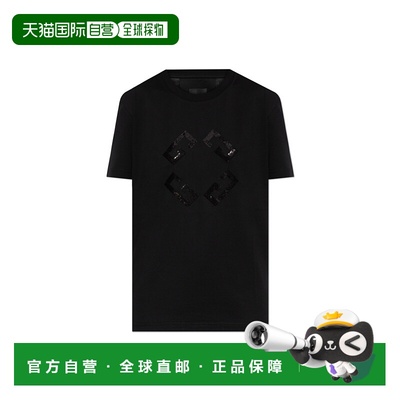 GIVENCHY 女士T恤 BW70EKG1YH001 CO 黑色