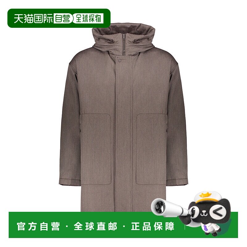 HERNO 男士外套 PI001026U331868940 AW2023 灰色 全长拉链带帽羽