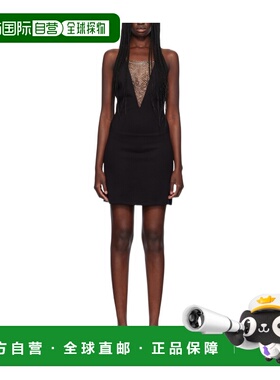 STAUD 女士连衣裙 R24P2196PTBLK AW2024 黑色 迷你V领连衣裙