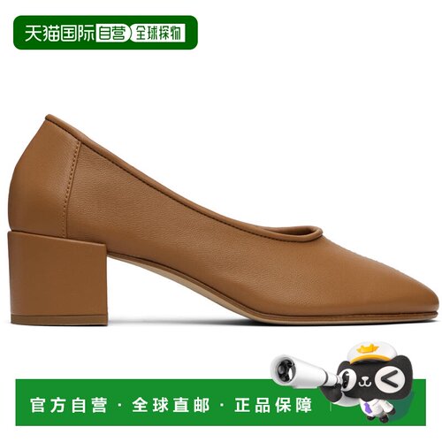 BY FAR 女士 黄褐色 Prudence 45 中跟鞋 MWFHC059CL013BR057PLBR