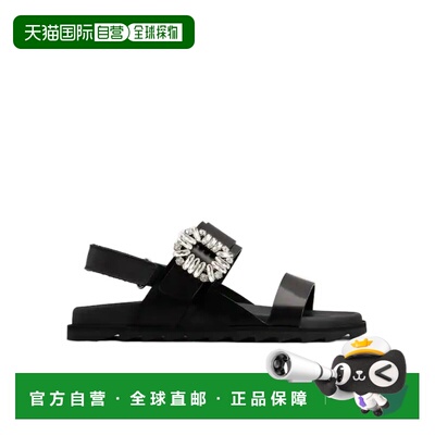 奢淘 Roger Vivier Slidy Viv' Strass 带扣平底凉鞋 女 RVW45835