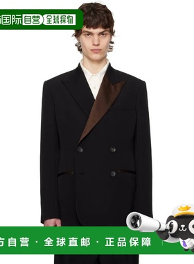 1h可退 潮奢 Wales Bonner 男士 黑色 Rise Tuxedo 西装外套 MS25