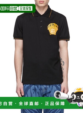 VERSACE 男士T恤 10040851A029801B000 范思哲黑色短袖SS2023