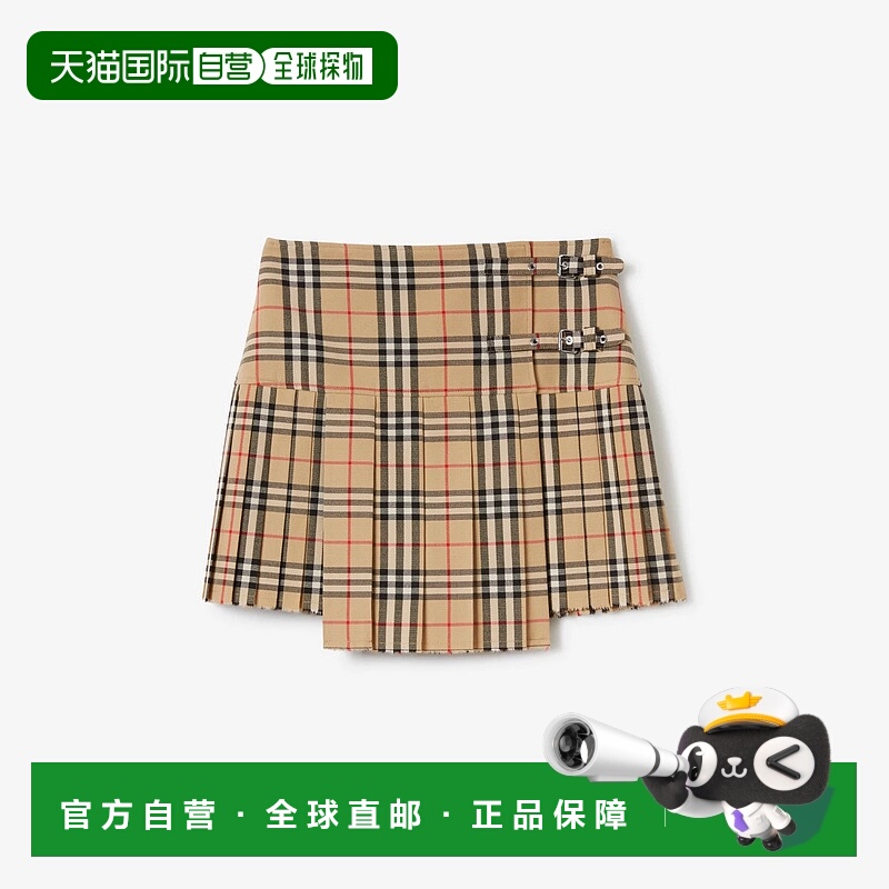 BURBERRY 女士半身裙 8025832A7028 AW2025 米白色 Vintage check