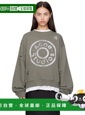 1h可退 潮奢 Acne Studios 艾克妮 女士 灰色徽标印花套头衫 CI01