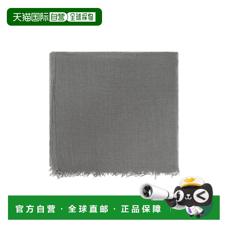 1h可退 RICK OWENS 男士围巾 RU02E1462SCAR06 AW2025 灰色