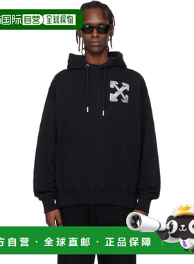 1h可退 潮奢 off-white 男士 黑色 Metal OFF Skate 连帽衫