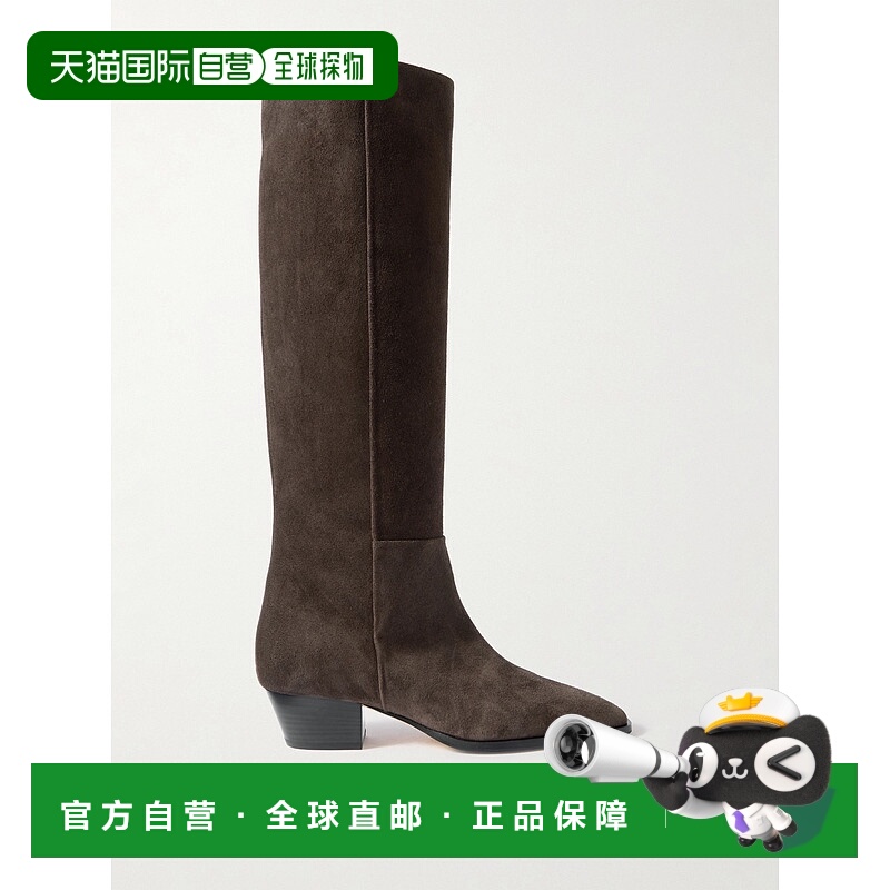 1h可退 潮奢 aeyde 女士 Medea 绒面革及膝靴子 A11KB06190030032