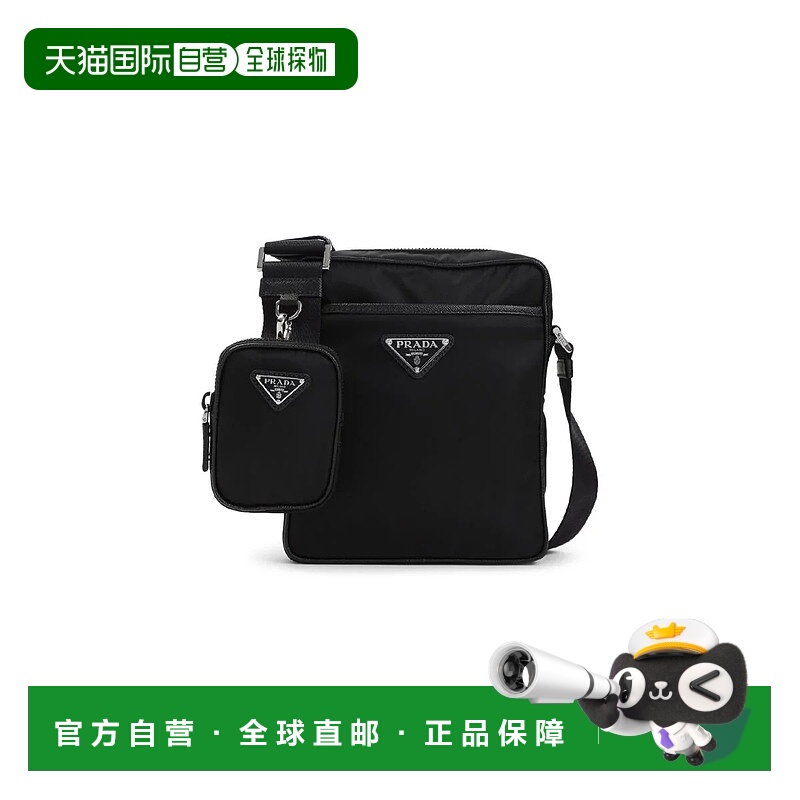 1h可退 PRADA 男士单肩包 2VH112VXOP2DMH0002 AW2025 黑色