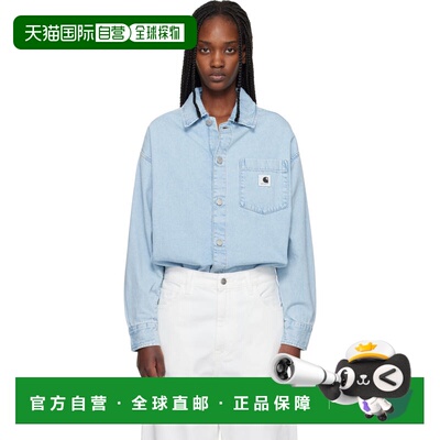 CARHARTT WIP 女士 蓝色 Alta 牛仔衬衫 I0362320112,