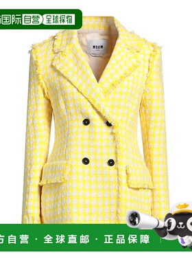 1h可退 潮奢 Msgm 女士 西装外套 yellow黄色 舒适时尚