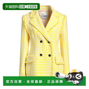 女士 西装 外套 1h可退 舒适时尚 Msgm yellow黄色 潮奢
