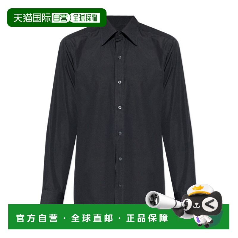1h可退 TOM FORD 男士衬衫 HSBC01CGS11NAA SS2026 黑色 长袖衬衫