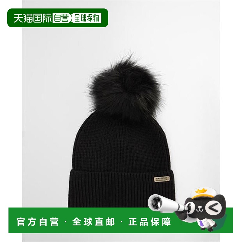 1h可退 潮奢 Barbour 巴伯尔 女士 Mallory 带毛球小便帽帽子