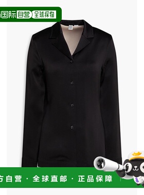 1h可退 潮奢 toteme 女士 缎面绉纱衬衫 243WRT0339FB0209001BLAC