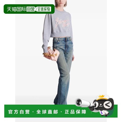 BALMAIN 女士针织衫 GF1JO080BD43 SS2026 灰色 Balmain 