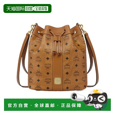 MCM 女士斜挎包 MWDGSDU03CO SS2026 棕色 Dessau Visetos 抽绳包
