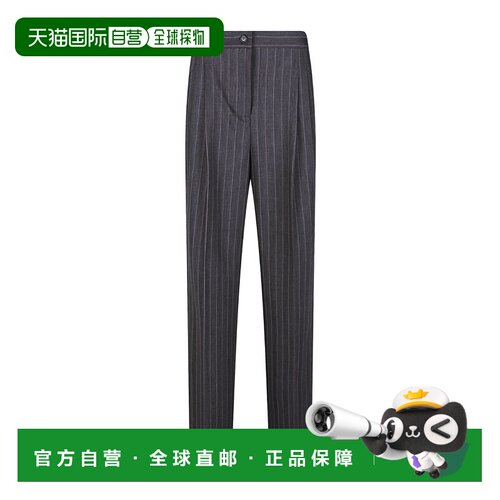 PINKO 女士休闲裤 107476A3FFIN4 AW2026 灰色 纽扣休闲裤