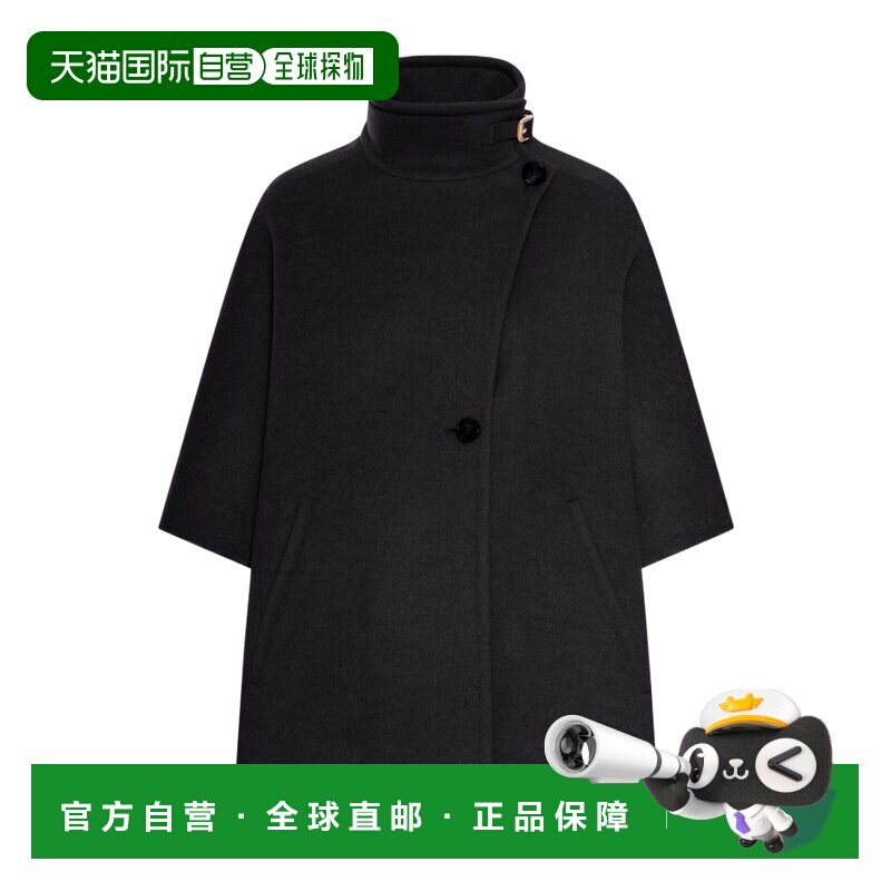 MAX MARA 女士大衣 4736155106009 CO 黑色高领 披肩外套