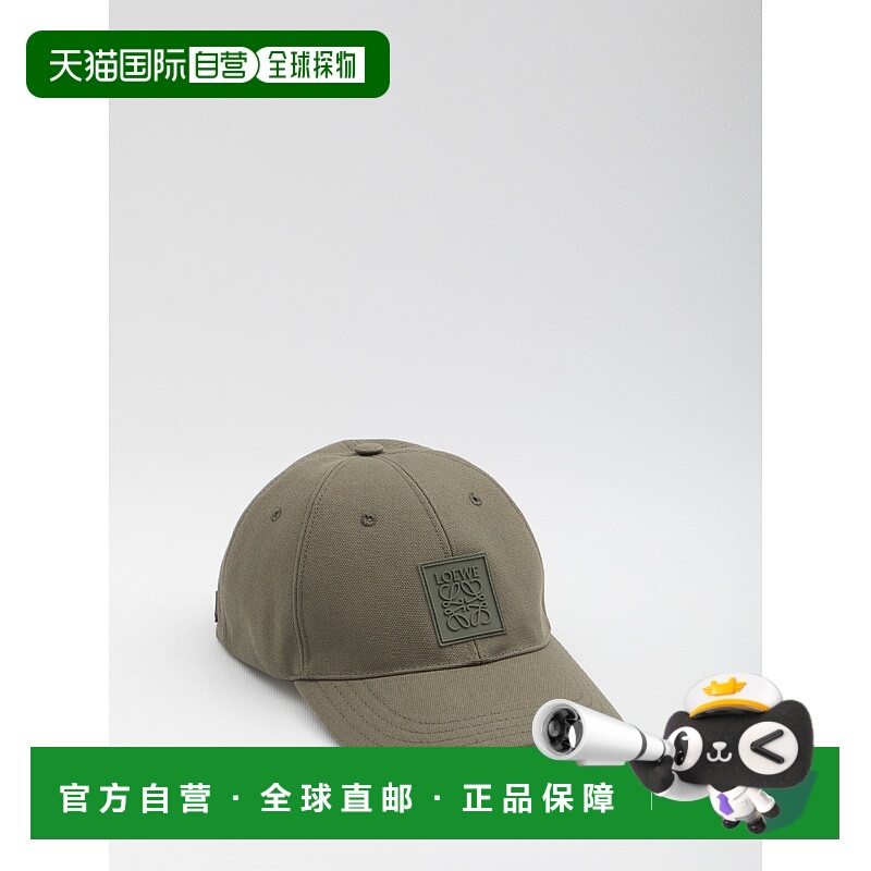 LOEWE 男士帽子 K820358X884160 AW2025 绿色 Cap with logo patc
