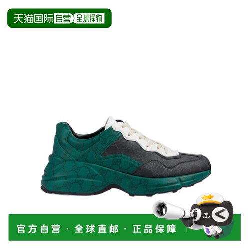自营GUCCI 男士运动鞋 746101FAB4D1059 AW2023 绿色 RHYTON GG