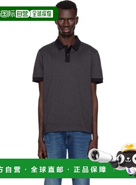 1h可退 潮奢 BOSS 波士 男士 黑色 & 灰色 Mercerised-Cotton Mic