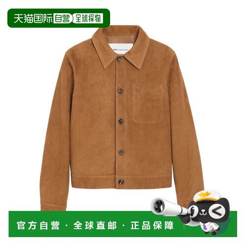 1h可退 Ami Paris 男士夹克 HJK243LH0059236 SS2026 浅棕色