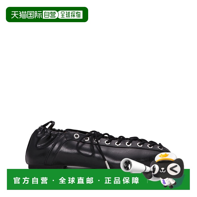 GANNI 女士专项运动鞋 S2914099 AW2025 黑色 Eyelets Lace Up Ba