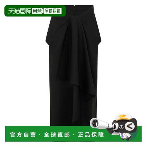 GIVENCHY 女士休闲裤 BW411U100H001 SS2026 黑色 Midi skirt in