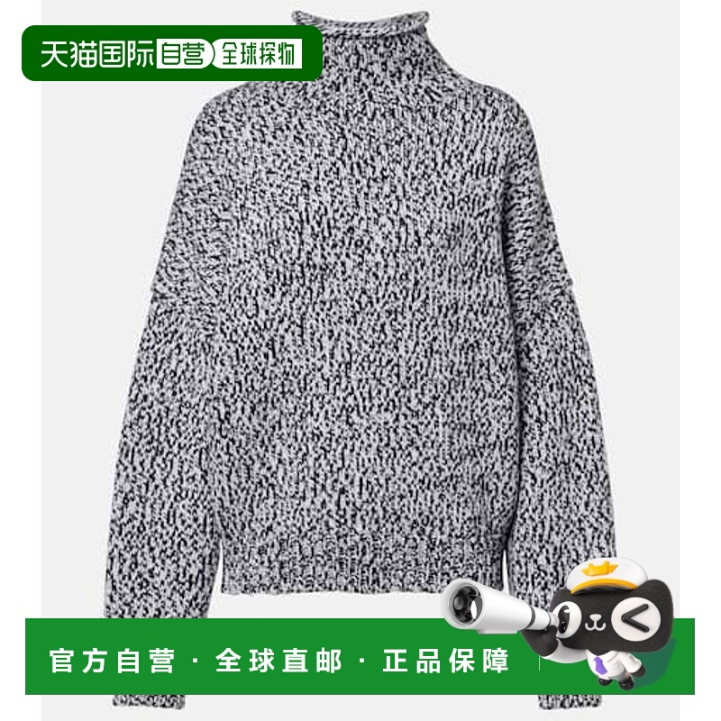 1h可退 潮奢 KHAITE 女士 Leon 羊绒高领毛衣 black黑色 舒适时尚 - 封面